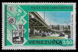 Venezuela #1075 Used; Highways - Pay your taxes campaign (1974)