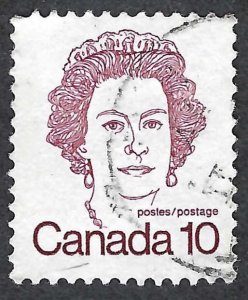 Canada #593A 10¢ Queen Elizabeth II (1976). Perf. 13x 13.3. Used.