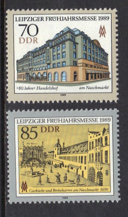 Germany  DDR  1989 MNH  Leipzig spring fair complete