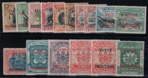 North Borneo 1901-1905 105-119, SG133a-111 Perf 12.5 x 14 LH CV$215