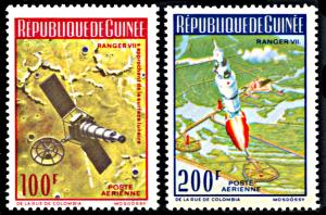 Guinea C78-C79, MNH, Ranger VII Lunar Surveyor