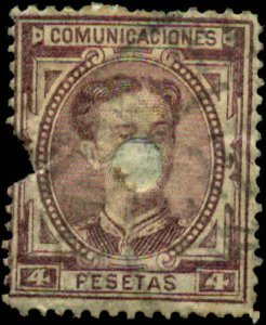 Spain Scott #229 Used with Telegraph Punch