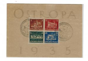 1935 Konigsberg Germany Used H Ostropa Souvenir Sheet # B68 Brittle Condition