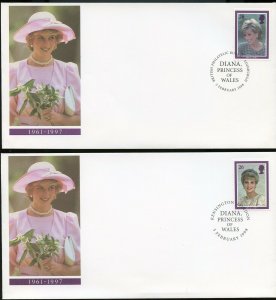 PRINCESS DIANA LOT OF TEN DIFFERENT FOREIGN FIRST DAY COVERS 