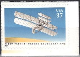 #3783, Single. \First Flight\  .37 cent, MNH (4)
