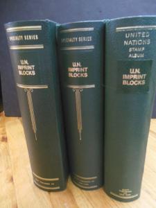 EDW1949SELL : U.N. Beautiful collection of VFMNH Inscription Blks cplt 1951-1996