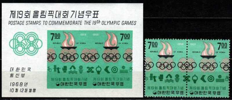 Korea #623a, 623b MNH CV $45.50 (X6270)