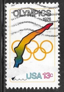 USA 1695: 13c Diving, used, VF
