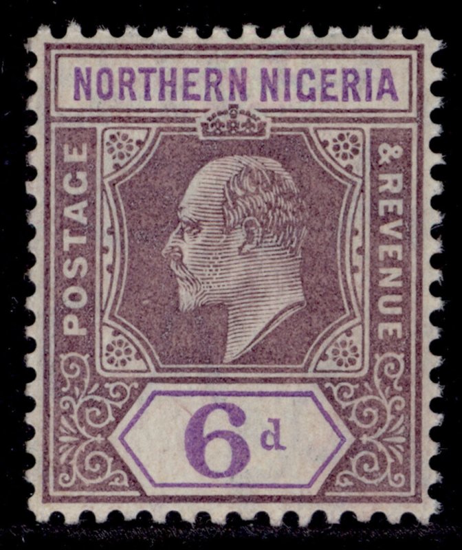 NORTHERN NIGERIA EDVII SG25, 6d dull purple & violet, LH MINT. Cat £38. ORDINARY