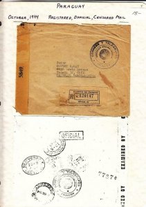 1944, Diplomatic Mail, Paraguay to Toledo, OH, Censored, See Remark (12742)