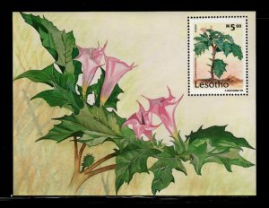 Lesotho 1995 - Medical Flowers - Souvenir Stamp Sheet - Scott #1025 - MNH