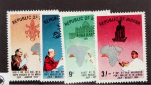 1969 Republic of Biafra Sc# 27-30 ** MNH Pope Paulus VI visit postage stamp set