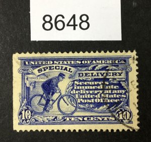 MOMEN: US STAMPS  #E8 USED LOT #8648