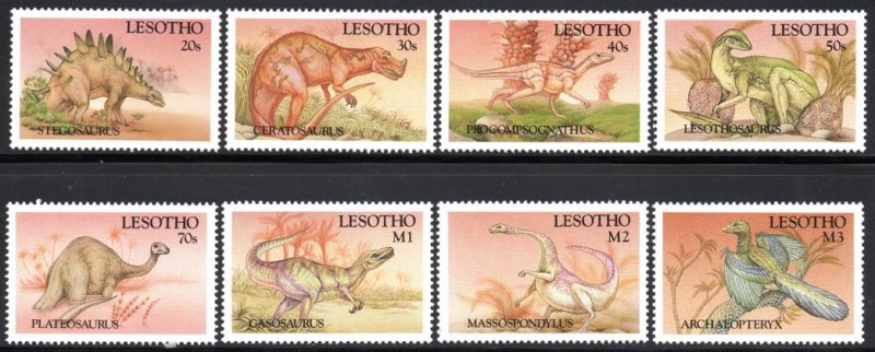 Lesotho - 1992 Prehistoric Animals Set & MS MNH** SG 1099-1107