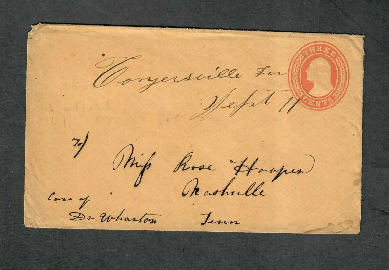 Tennessee Postal Stationery Cover Conyersville M/S DPO 4 Sept 11