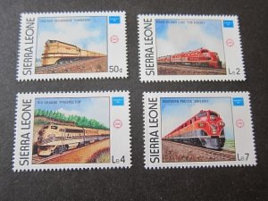 Sierra Leone 1986 Sc 764-7 Train set MNH