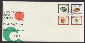 New Zealand 674-677 Seashells U/A FDC