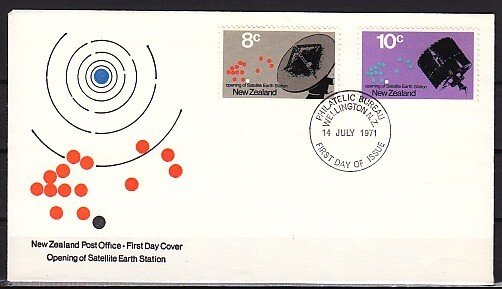 New Zealand, Scott cat. 478-479. Satellite Station issue. First day cover. ^