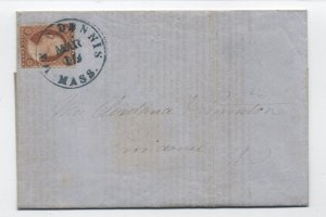 1857 West Dennis MA #11 folded insurance policy [h.4748\