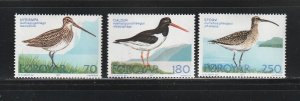 Faroe Islands 28-30 Set MH Birds