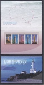 Australia 2006 Lighthoses special booklet with set of 5 stamps MNH in strip