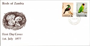 Zambia, Birds, Worldwide First Day Cover