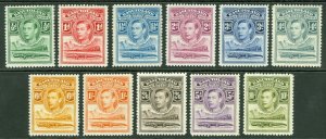 SG 18-28 Basutoland 1938. ½d to 10/- set of 11. Fine unmounted mint CAT £130