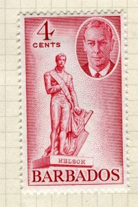 BARBADOS; 1950s early GVI pictorial issue fine Mint hinged 4c. value