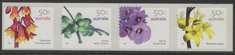 AUSTRALIA SG2763/6 2007 WILDFLOWERS SELF ADHESIVES MNH