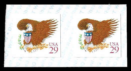 PCBstamps   US #2597v Coil Pair 58c(2x29c)Liberty & Eagle, red, MNH, (8)