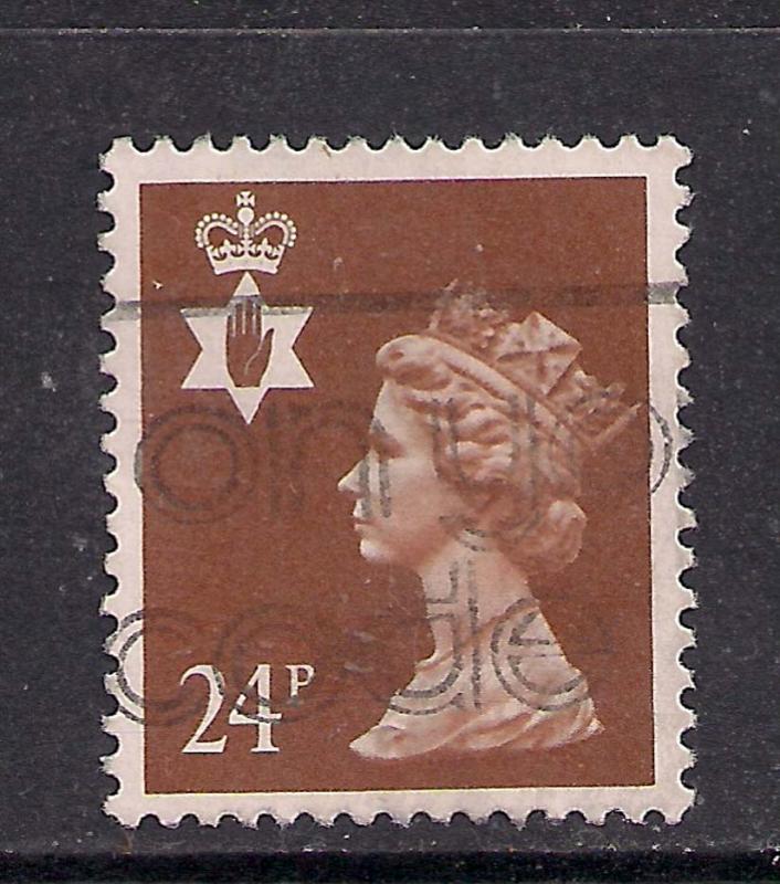 Northern Ireland GB 1991 QE2 24p Chestnut Machin SG NI 58 ( C837 )