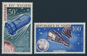 Niger C64-C65,MNH.Michel 137-138. Flights 1966.Voskhod 1;Gemini 6 and 7.