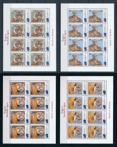 [107550] Rarotonga Cook Islands 2012 Wild life Tiger 4 Complete sheets MNH