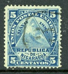 Nicaragua 1882 ABNC 5¢ w/ Granada Cancel VFU L806