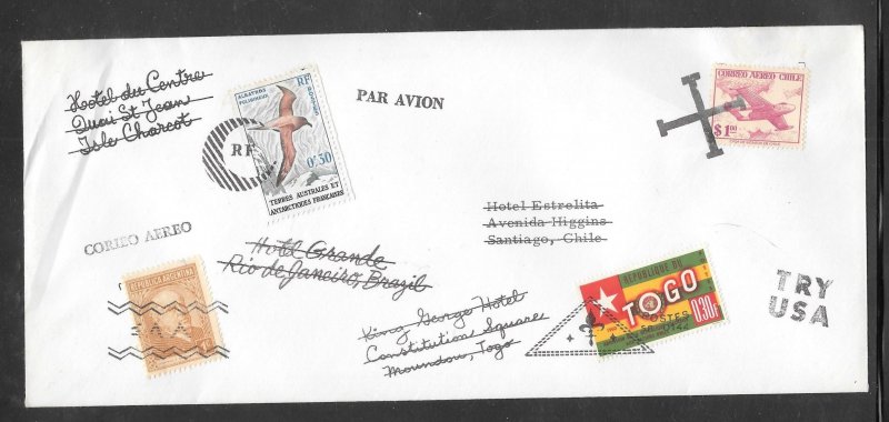 Just Fun Cover CHILE #C174 on Worldwide Airmail Cover (my5471)