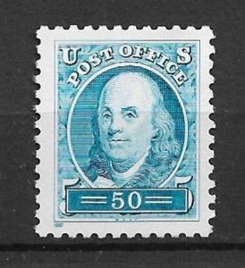 1997 Sc3139a 50¢ Ben Franklin MNH