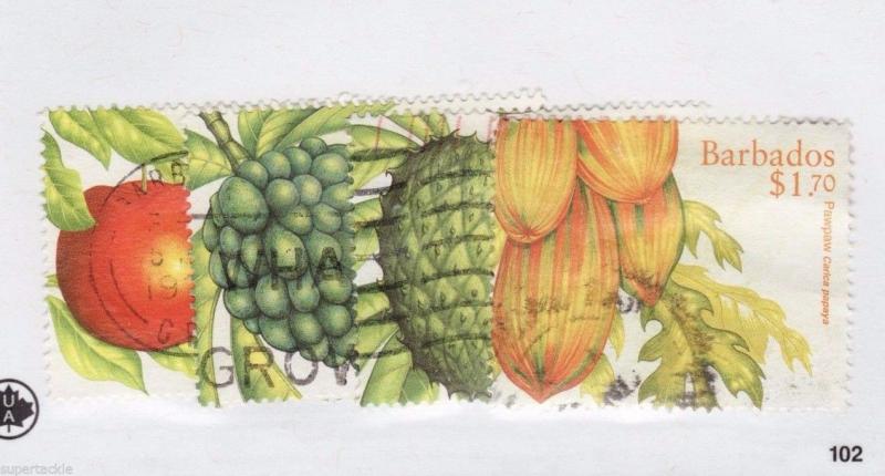 1997 Barbados  #945 946 947 948 Θ postally used used set, Fruit   