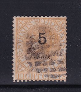 Straits Settlements  Scott # 31 F-VF Used nice color scv $ 250 ! see pic !