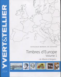 2014 French Yvert & Tellier Europe Postage Stamp Catalogue A-B Volume 1 