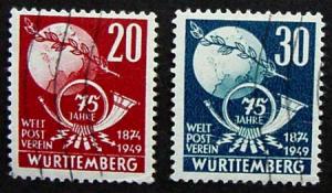 Germany, Wurttemberg, Scott 8N40-8N41, Used set