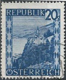 Austria 464 (used) 20g Lake Constance, dp ultra (1946)