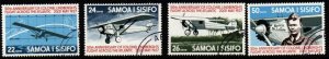 SAMOA SG483/6 1977 LINDBERGH'S TRANSATLANTIC FLIGHT  USED