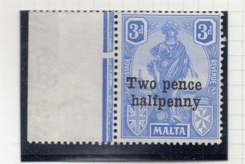 Malta 1925 Early Issue Fine Mint Hinged 2.5d. Surcharged 321586