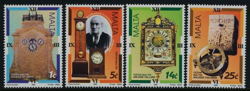 Malta 870-3 MNH Antique Clocks