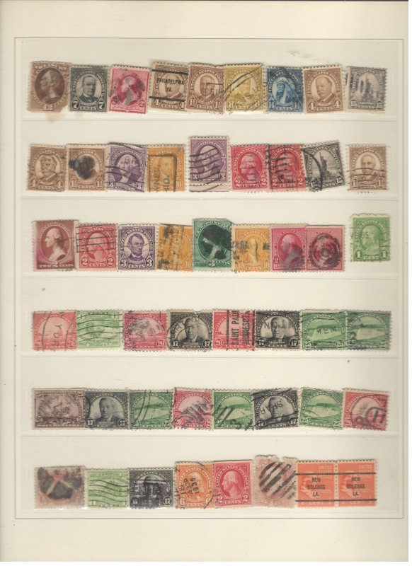 US 1800'S TO EARLY 1900'S COLLETION ON STOCK SHEET