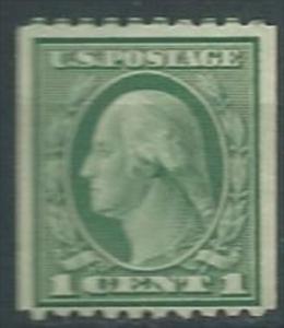 USA 1914 COIL P. 10 HORIZONTAL  Washington 1c USED SC 441 YV 182a type B MI 2...