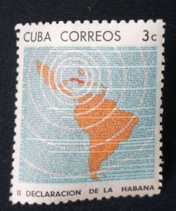 CUBA Sc# 931a  FIDEL CASTRO HAVANA DECLARATION 3c   1964 MNH