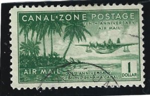 Canal Zone Scott #C20 Used $1.00  25th Anniversary Air Mail 2019 CV $27.50