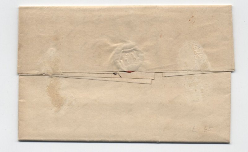 1846 Washington DC stampless letter to NYC red CDS and 5 rate [6994.26]
