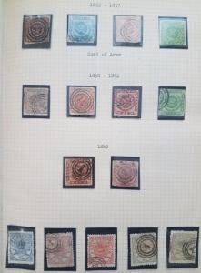 DENMARK COLLECTION 1853-1978, on Quadrille pages, Elbe binder, Scott $4,332.00